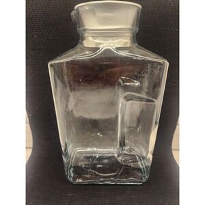 Anchor Hocking Glass Bistro Pitcher with White Stopper, 64-Ounce, Clear USA Made